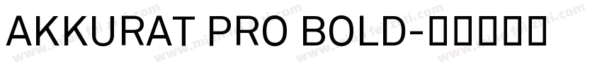 AKKURAT PRO BOLD字体转换